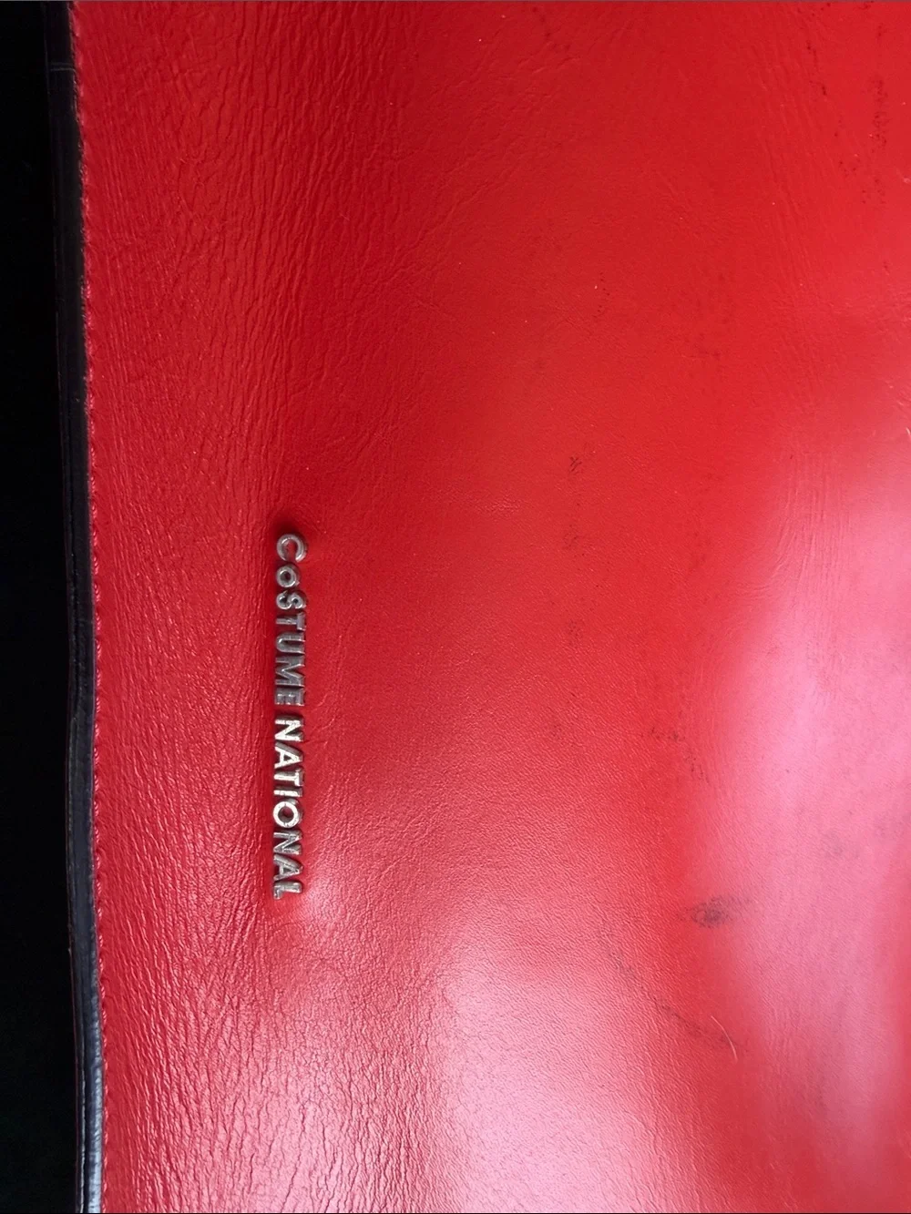 CNC Costume National Red Leather Top-Handle Satchel